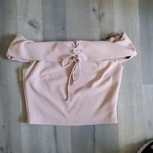 Off-shoulder crop top -Forever21